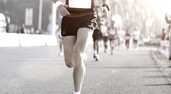 Maraton, løpende løp – stockfoto