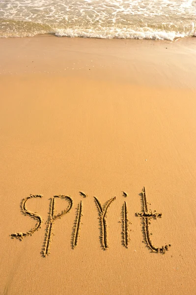 Ordet anda på sand — Stockfoto