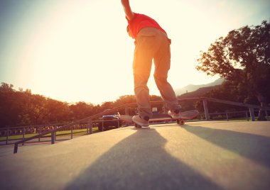 Skateboarder legs skateboarding clipart