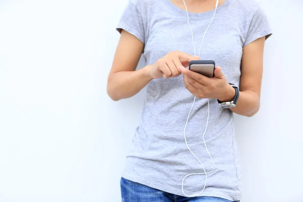 Asian woman use smartphone — Stock Photo, Image