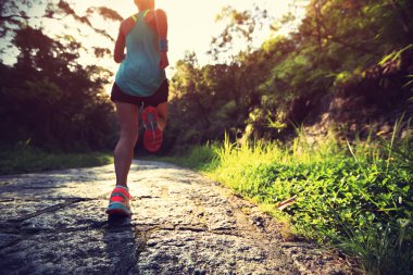 runner atlet ormanı iz üzerinde çalışan