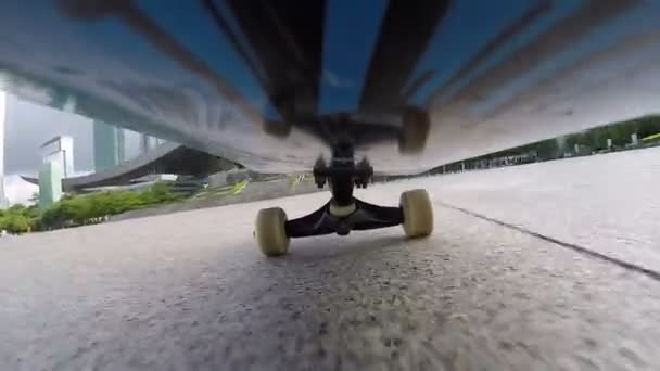 Skateboard, tiro su gopro — Video Stock