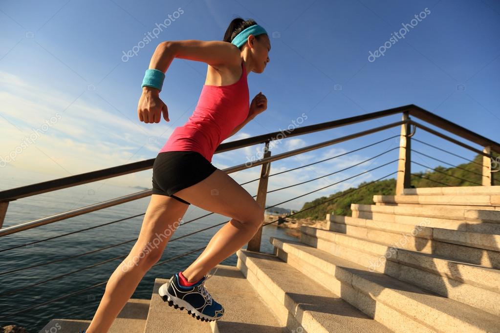 Healthy lifestyle sports woman running Stock Photo by ©lzf 77926116