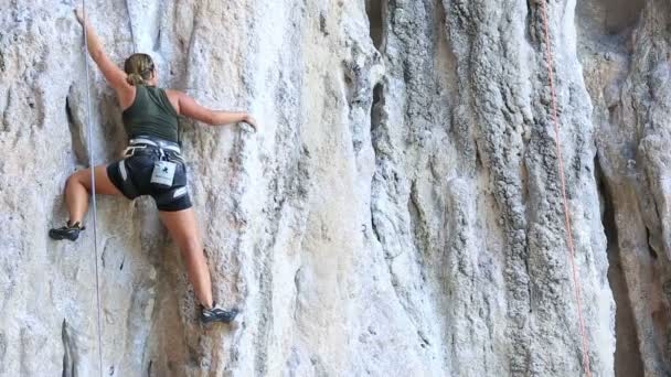 Climber climber rock — Stok Video