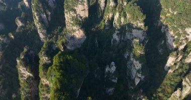Zhangjiajie, Çin 'deki güzel dağ manzarası          