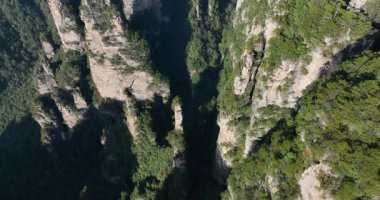 Zhangjiajie, Çin 'deki güzel dağ manzarası          