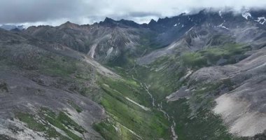 Güzel yüksek irtifa yeşil orman manzarasının hava görüntüleri.