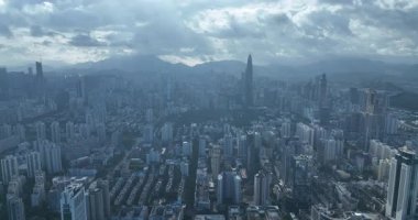 Shenzhen, Çin - 3 Haziran 2022: Shenzhen, Çin 'deki kentsel şehir manzarası