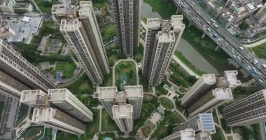 Shenzhen, Çin - 3 Haziran 2022: Shenzhen, Çin 'deki kentsel şehir manzarası