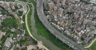 Shenzhen, Çin - 3 Haziran 2022: Shenzhen, Çin 'deki kentsel şehir manzarası