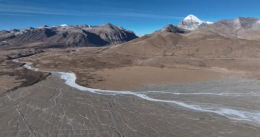 Tibet, Çin 'deki Kailash Dağı manzarası