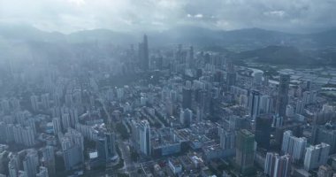 Shenzhen, Çin - 21 Mayıs 2022: Şenzen, Çin 'deki manzara görüntüleri