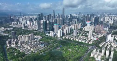 Shenzhen, Çin - 21 Mayıs 2022: Şenzen, Çin 'deki manzara görüntüleri