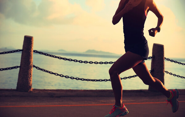 young fitness woman running