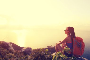 genç kadın Mountain