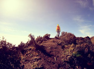kadın backpacker Hiking