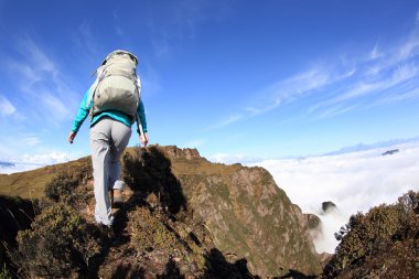 kadın backpacker Hiking