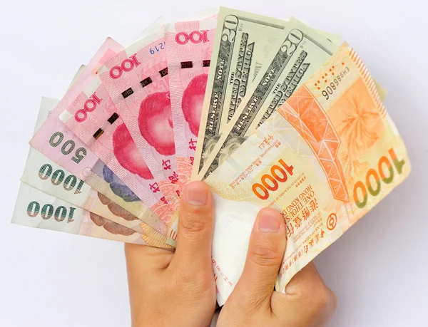 Hand with money banknotes — Stock Photo, Image