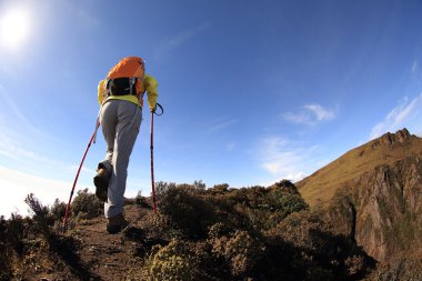 kadın backpacker Hiking
