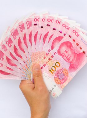 Yuan para faturaları eliyle