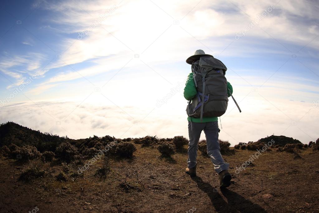 young woman backpacker