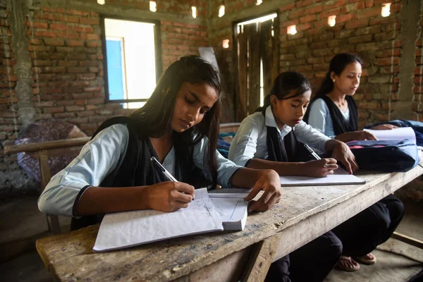 Barpeta Assam Indien September 2021 Schüler Der Klasse Besuchen Eine lizenzfreie Stockbilder