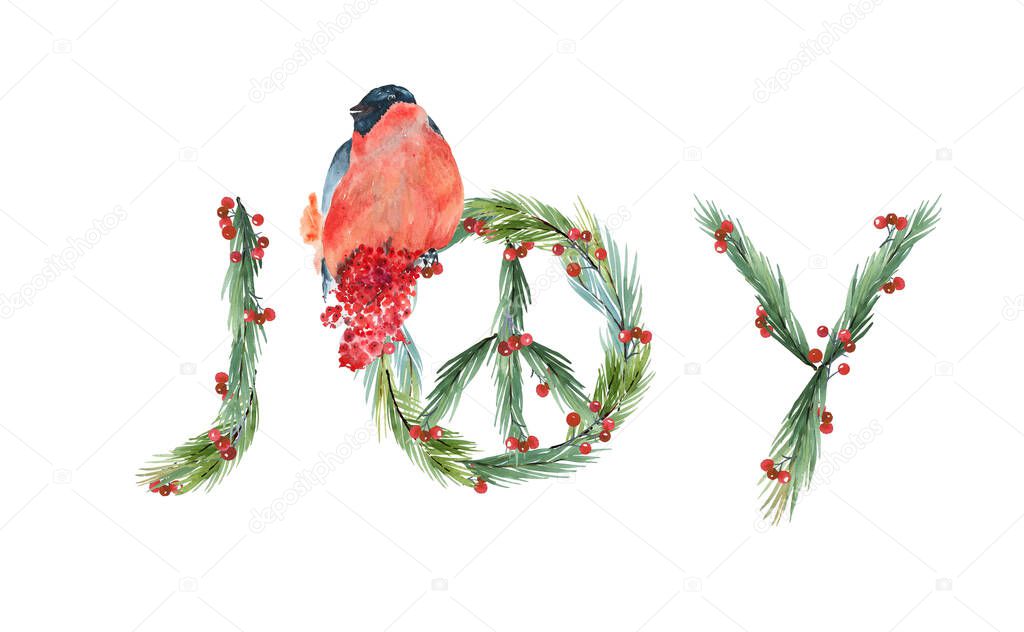 2021 new year symbol clipart, Watercolor peace sign, 2021 Joy Love Hope symbol for greeting cards, sublimation print, stickers, t-shirts