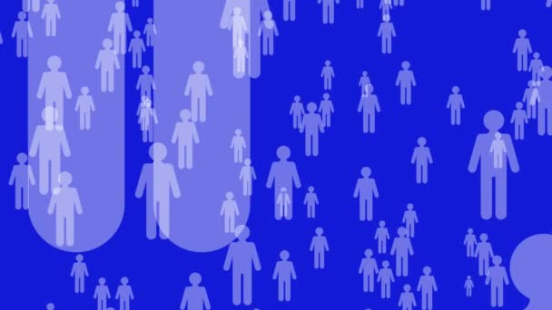 Frankrike land befolkningskarta bestående av människor siffra ikoner — Stockvideo