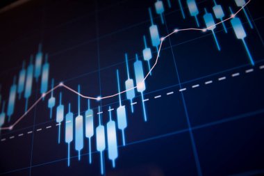 Borsa ticaret yatırım şamdanı grafiği. Maliye ve ekonomi kavramı