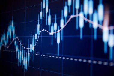 Borsa ticaret yatırım şamdanı grafiği. Maliye ve ekonomi kavramı