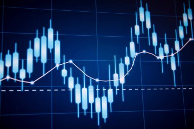 Borsa ticaret yatırım şamdanı grafiği. Maliye ve ekonomi kavramı