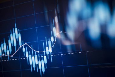 Borsa ticaret yatırım şamdanı grafiği. Maliye ve ekonomi kavramı
