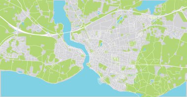 Danimarka 'nın Sonderborg kentsel şehir haritası