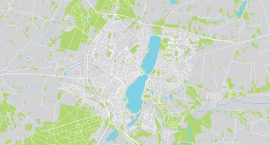 Viborg 'un şehir haritası, Danimarka