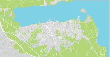 Danimarka 'nın Holbaek kentsel şehir haritası