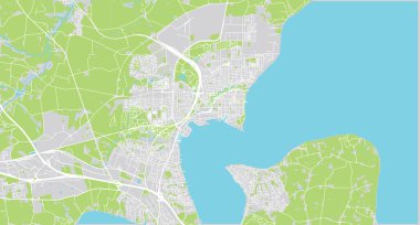 Fredericia, Danimarka şehir haritası