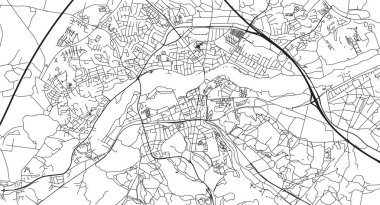 Danimarka 'nın Sileborg kentsel vektör şehir haritası