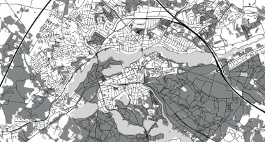 Danimarka 'nın Sileborg kentsel vektör şehir haritası