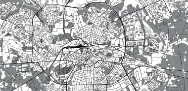Odense, Danimarka kentsel vektör şehir haritası