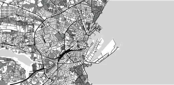 Miejska mapa Artus, Dania — Wektor stockowy