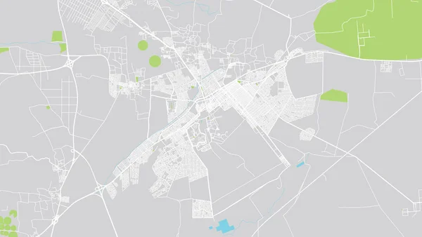 Stadskarta över Al Kharj, Saudiarabien, Mellanöstern — Stock vektor