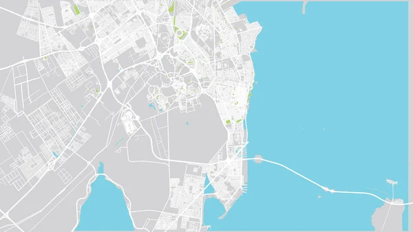 Mapa urbano de Khobar, Arabia Saudita, Oriente Medio — Vector de stock