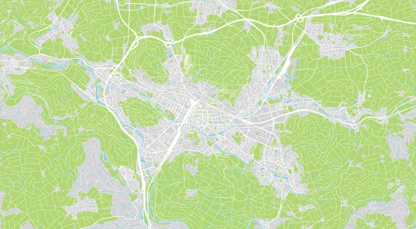 Miejska mapa Winterthur, Szwajcaria, Europa — Wektor stockowy