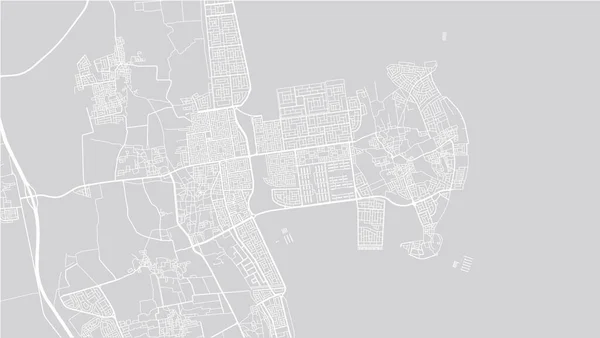 Stadskarta över Al Qatif, Saudiarabien, Mellanöstern — Stock vektor