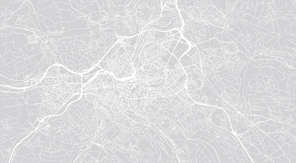 Mapa da cidade de vetor urbano de Berna, Suíça, Europa — Vetor de Stock