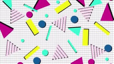 Klasik 1980 'ler ve 1990' lar retro grafik model arkaplanı