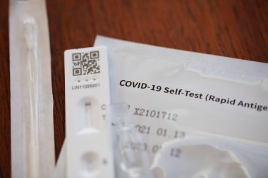 Coronavirus covid-19 antijen test kitini kapatın.