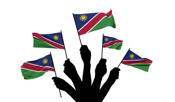 Державний прапор Намібії був розкритикований. 3D Рендерінг — стокове фото