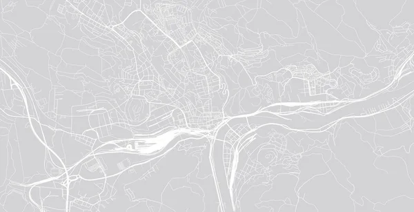 Mapa da cidade de vetor urbano de usti nad labem, República Checa, Europa — Vetor de Stock