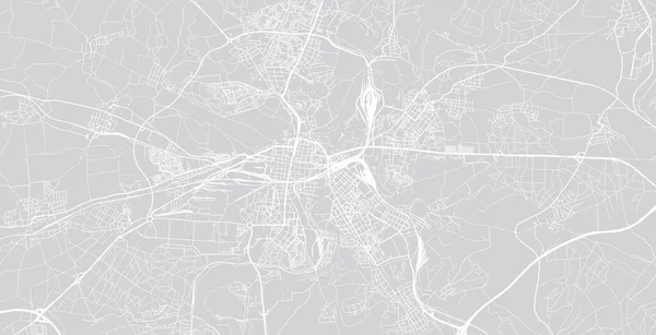 Mapa urbano de Pilsen, República Checa, Europa — Vector de stock